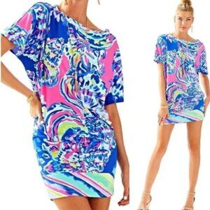 Lilly Pulitzer Lowe Dress in Multi Coastal Retreat Engineered Size S